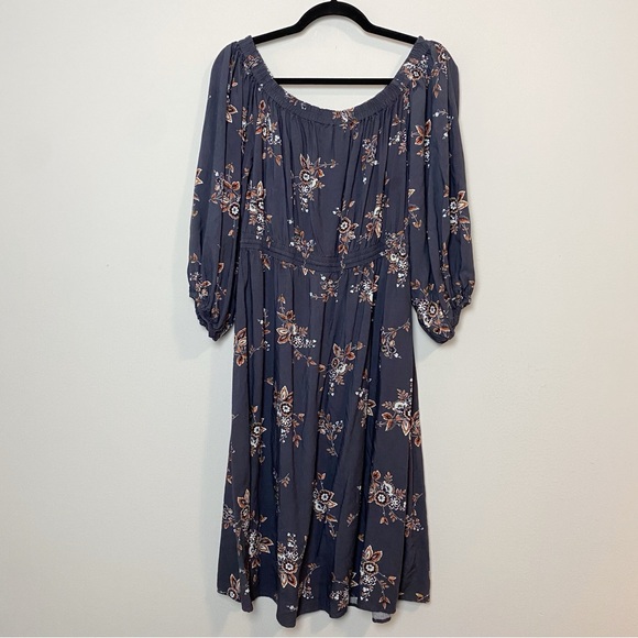 Loft Marigold Off Shoulder Floral Print Dress - Picture 7 of 10
